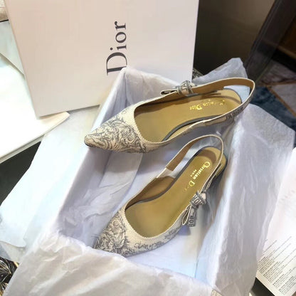 Dior J'Adior Oblique Embroidered Webbing Sandals – 20SS
