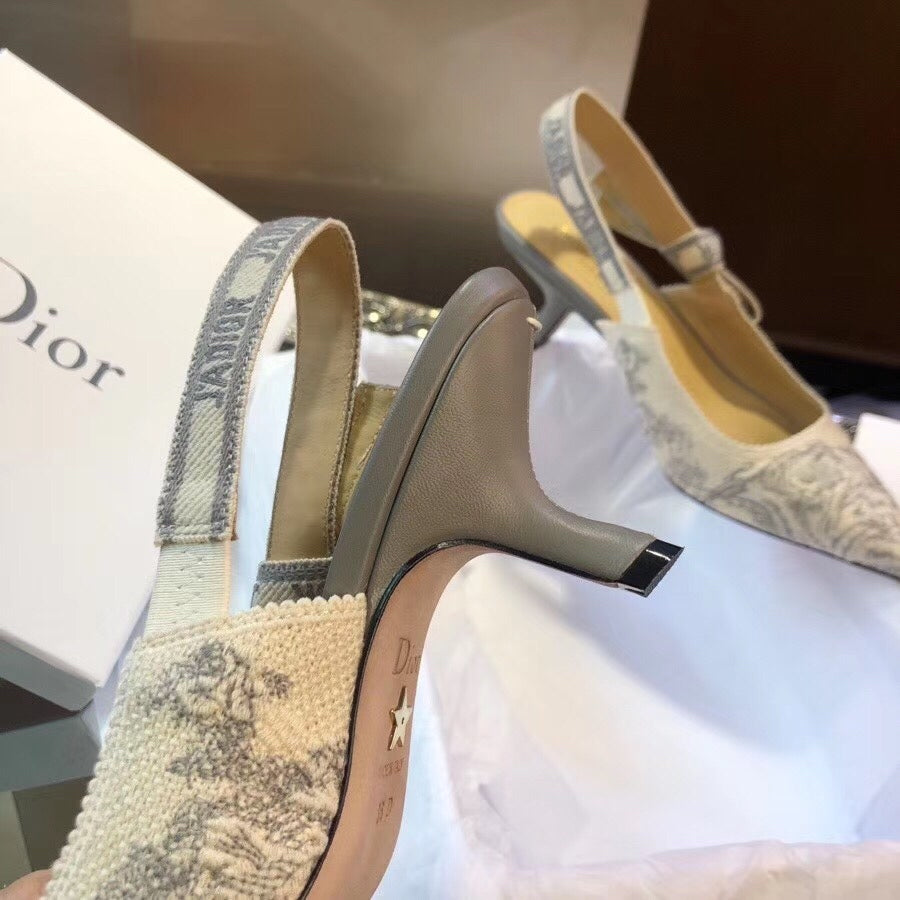 Dior J'Adior Oblique Embroidered Webbing Sandals – 20SS