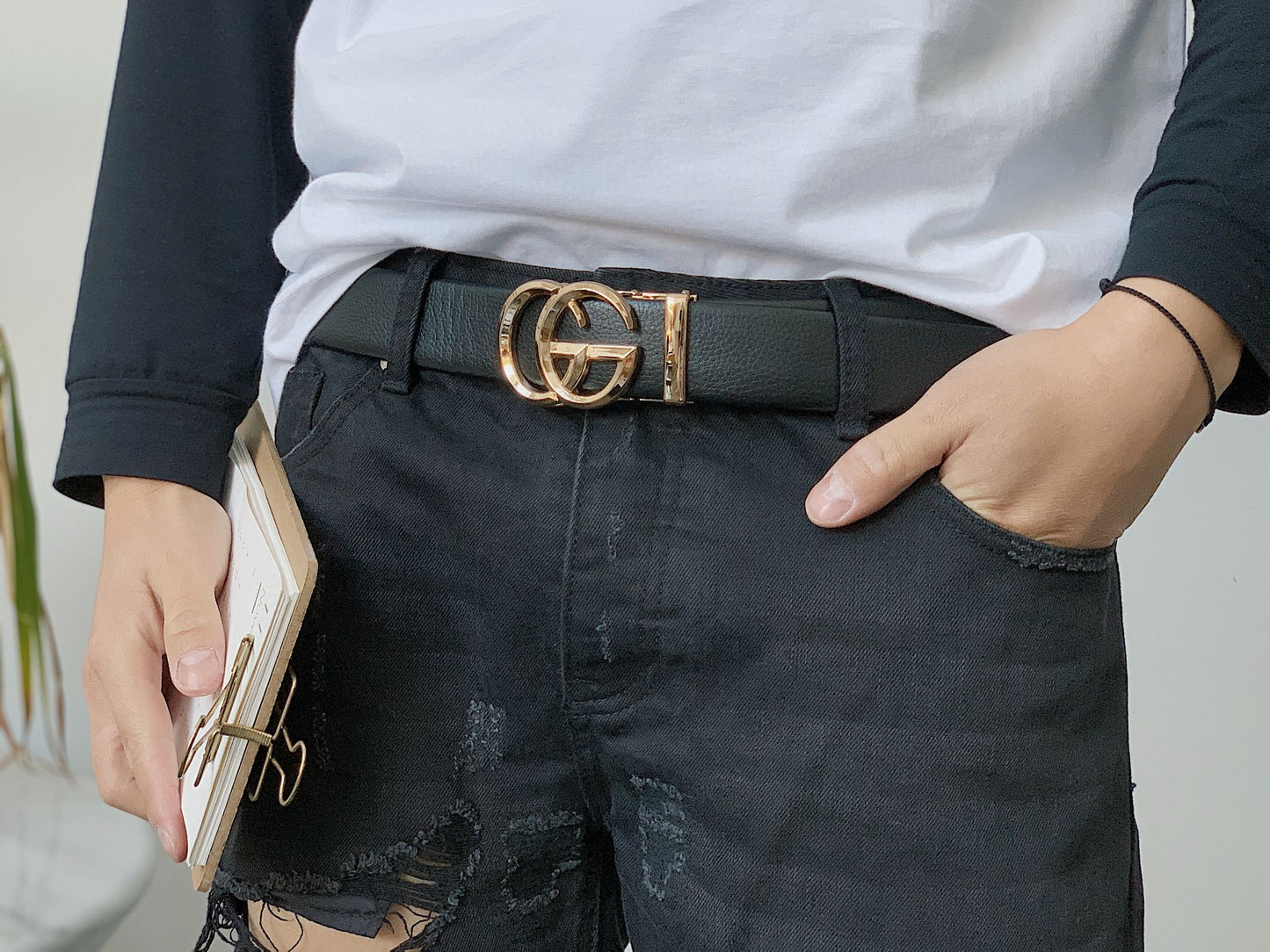 Gucci Calfskin Leather Belt
