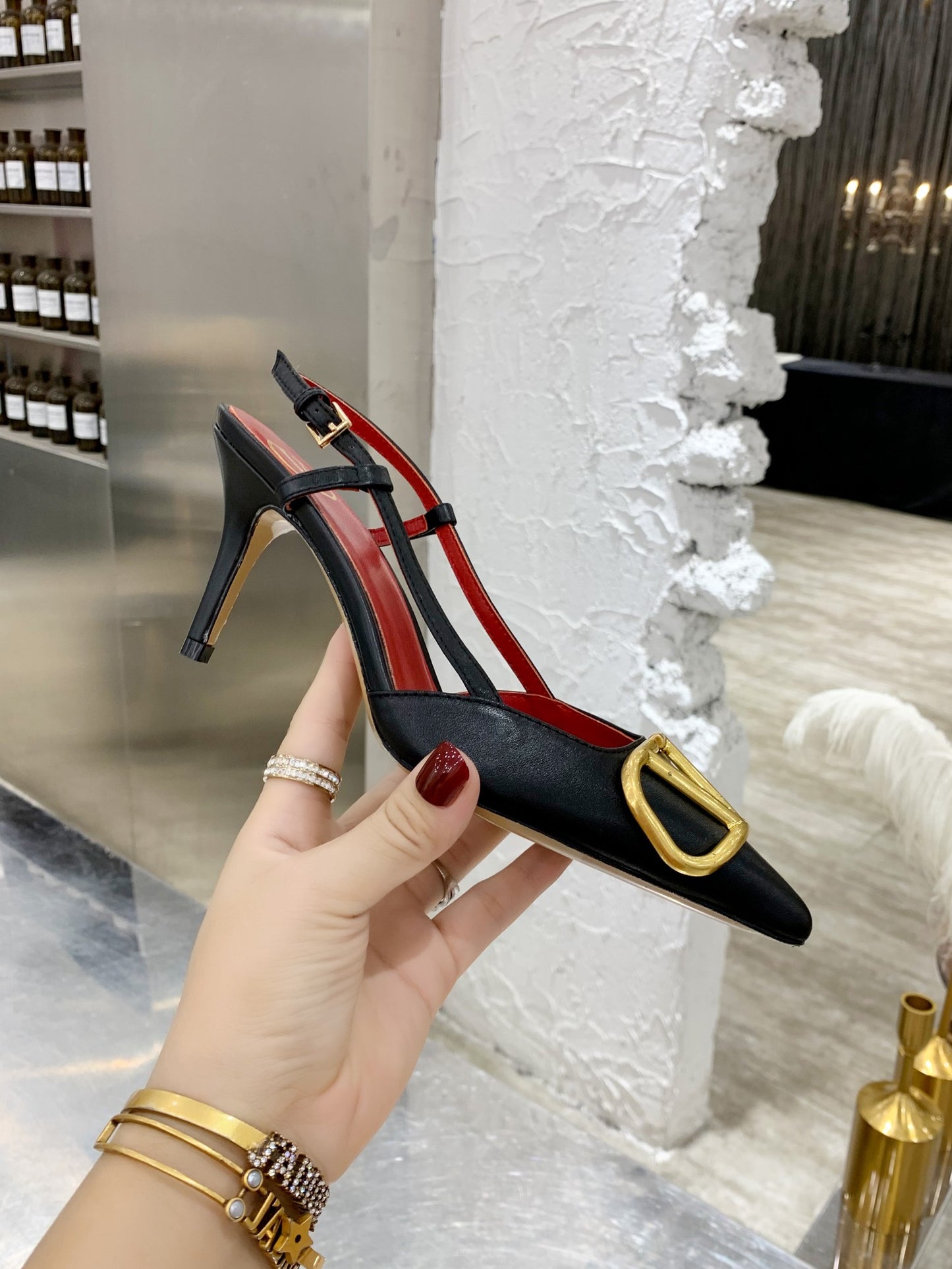 Valentino VLogo Signature Pointed Toe Patent Leather Pumps