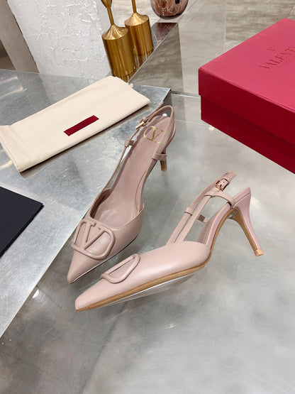 Valentino VLogo Signature Pointed Toe Patent Leather Pumps