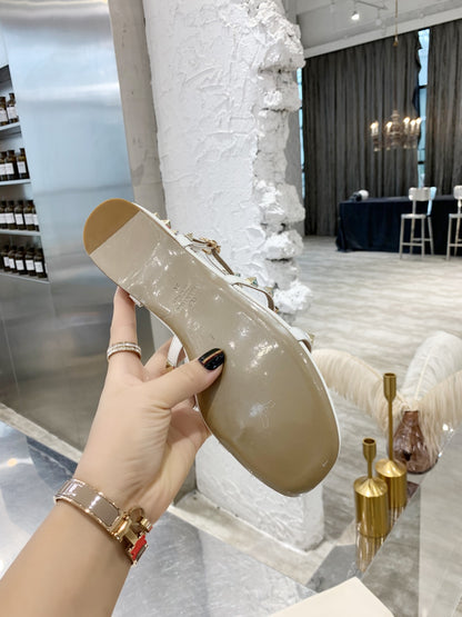 Valentino Studded Classic Block Heel Sandals