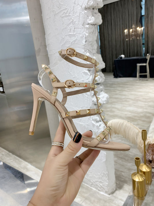 Valentino Rockstud Classic Block Heel Sandals – 6.5cm