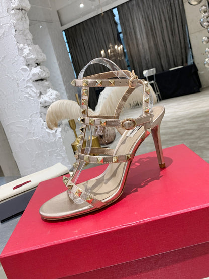 Valentino Rockstud Classic Block Heel Sandals – 6.5cm