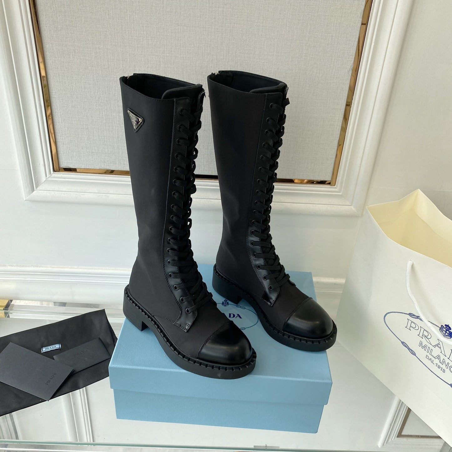 Prada Runway Knee-High Boots – 2023 Collection