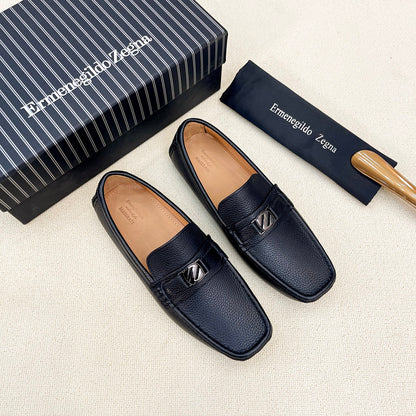 Zegna Classic Leather Driving Shoes