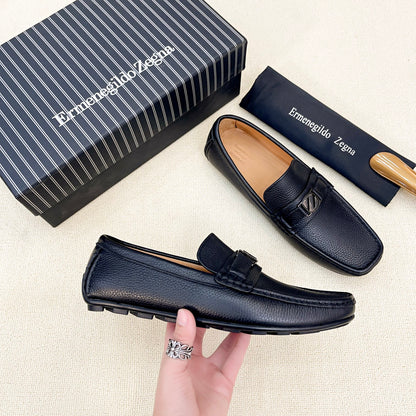 Zegna Classic Leather Driving Shoes