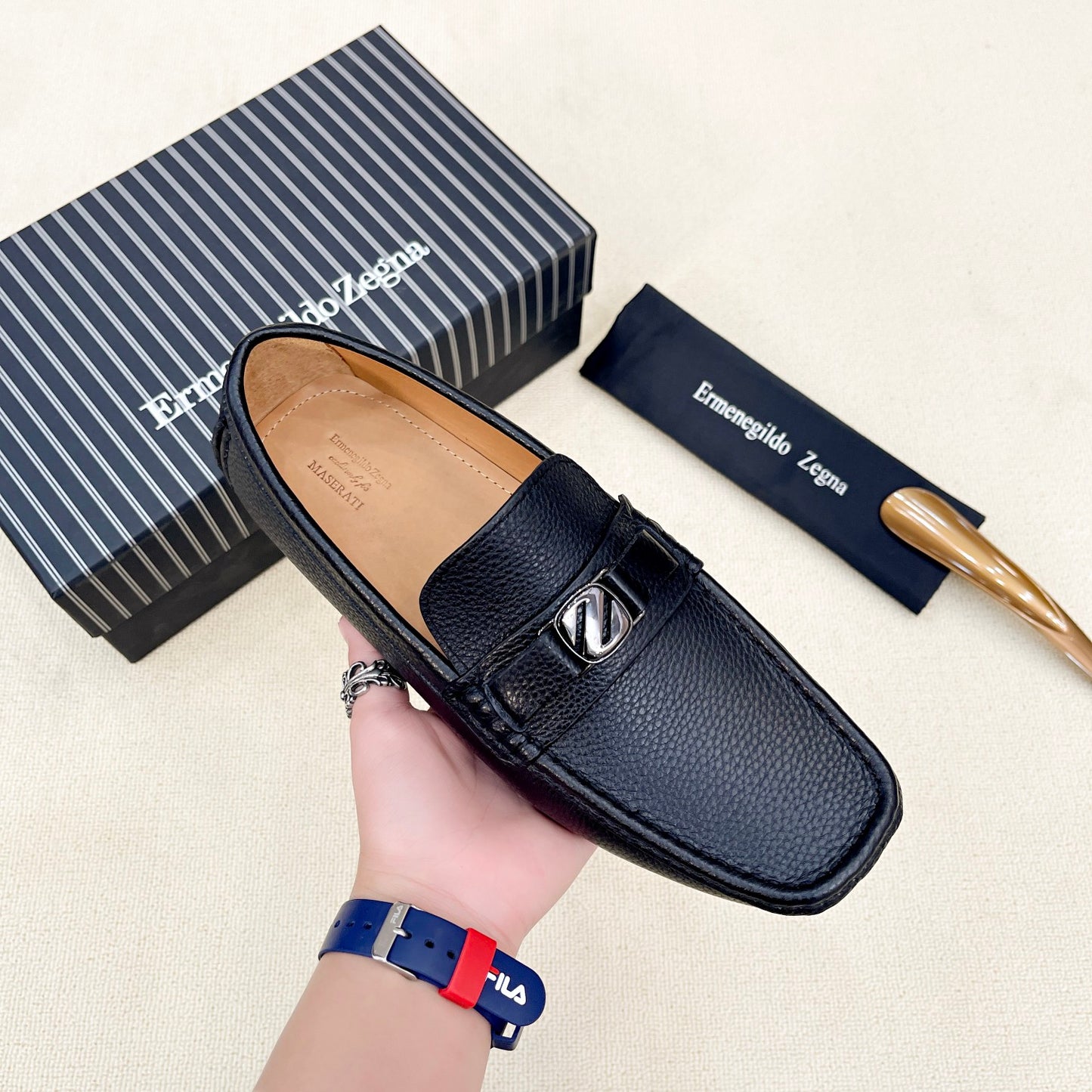 Zegna Classic Leather Driving Shoes
