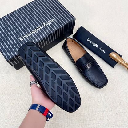 Zegna Classic Leather Driving Shoes
