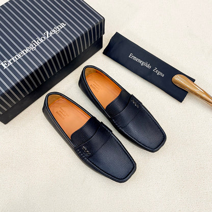 Zegna Classic Leather Driving Shoes
