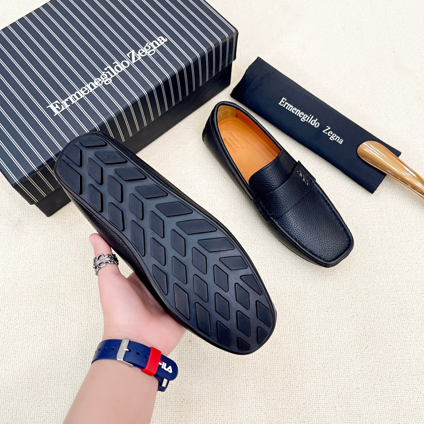 Zegna Classic Leather Driving Shoes