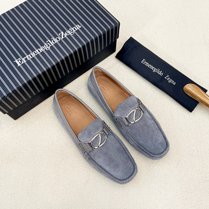 Zegna Classic Leather Driving Shoes