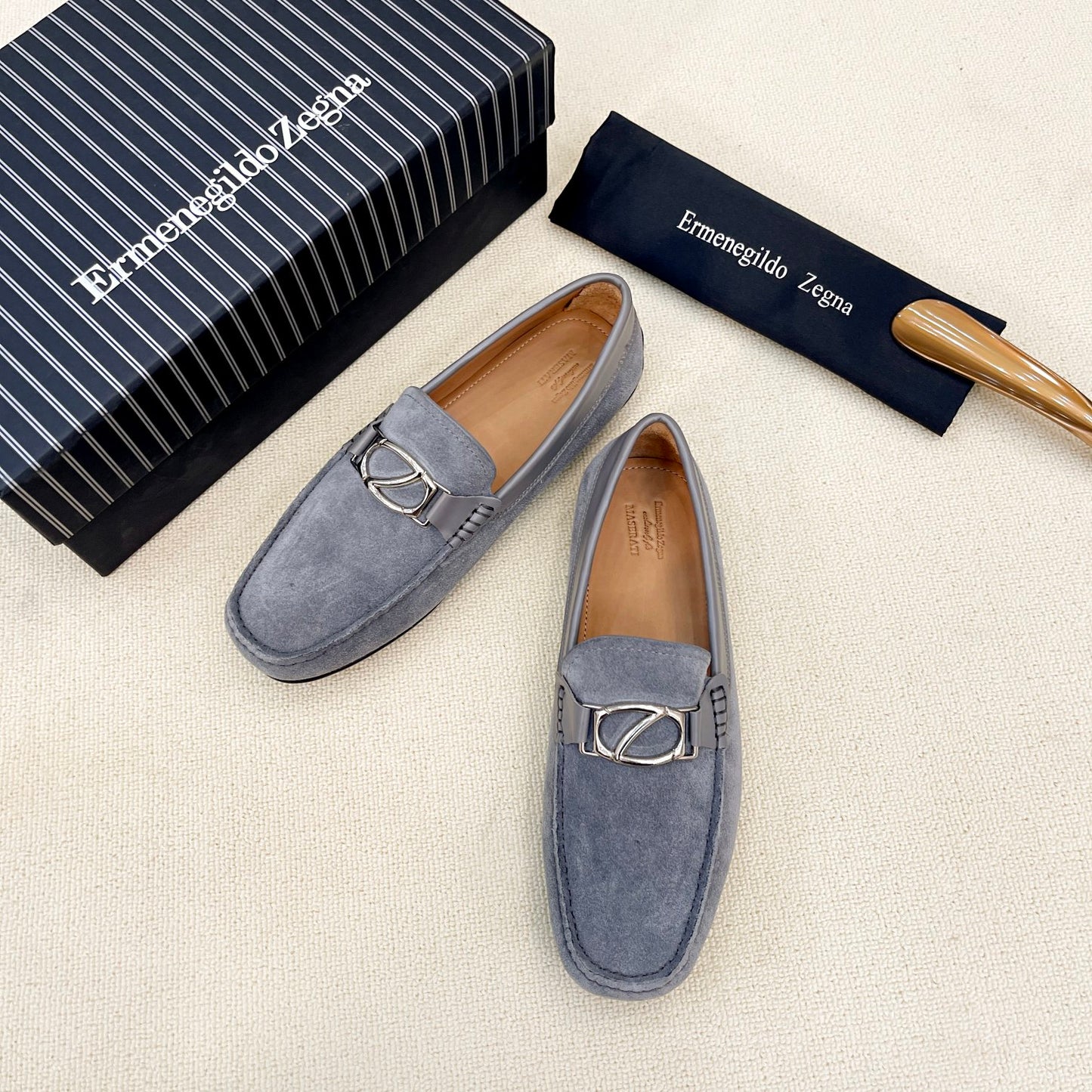 Zegna Classic Leather Driving Shoes