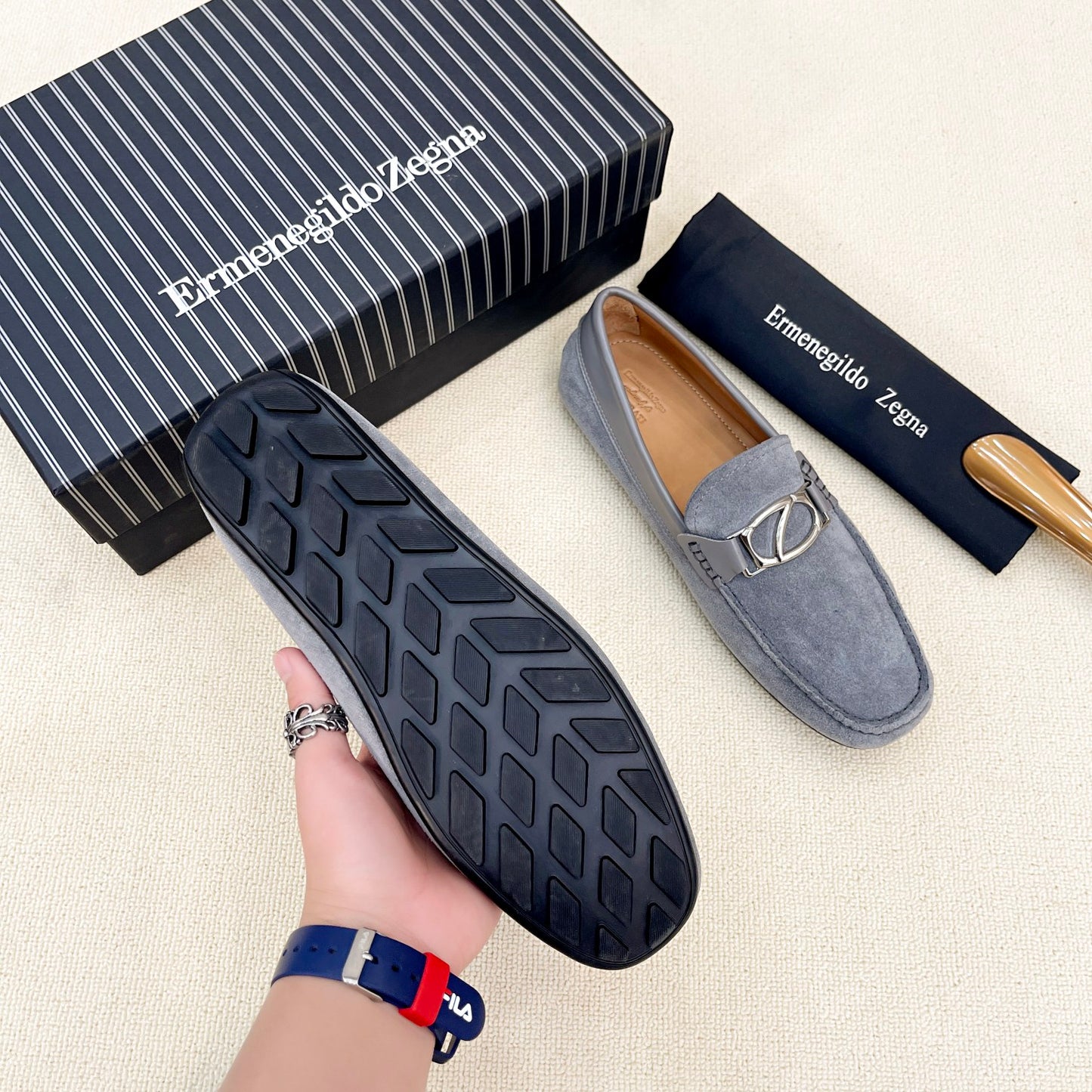Zegna Classic Leather Driving Shoes