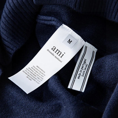 AMI Paris Heart Logo V-Neck Cardigan Sweater – 25SS