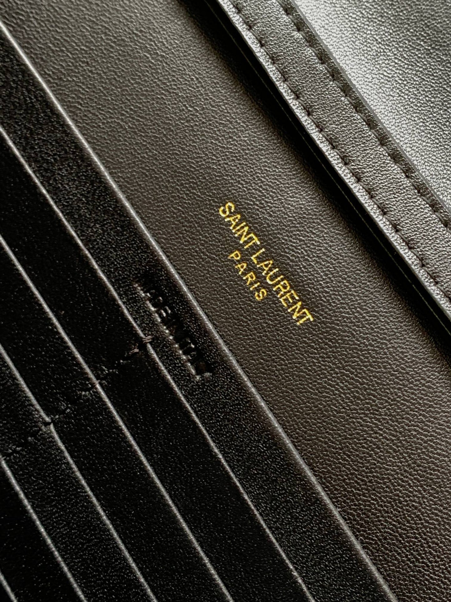 Saint Laurent LE CASSANDRE Matelassé Chain Wallet