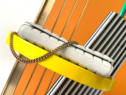 Saint Laurent LE CASSANDRE Matelassé Chain Wallet