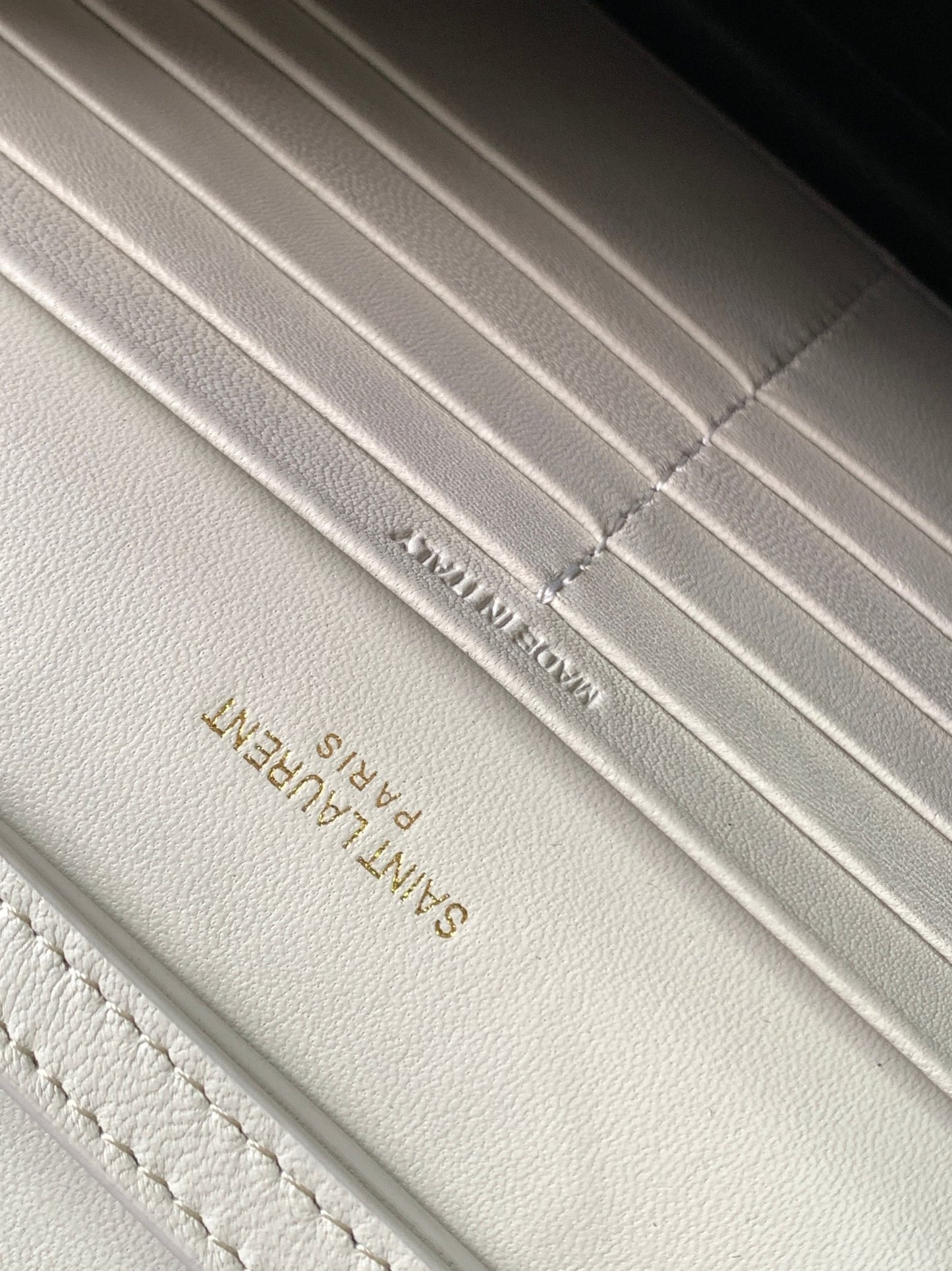 Saint Laurent LE CASSANDRE Matelassé Chain Wallet