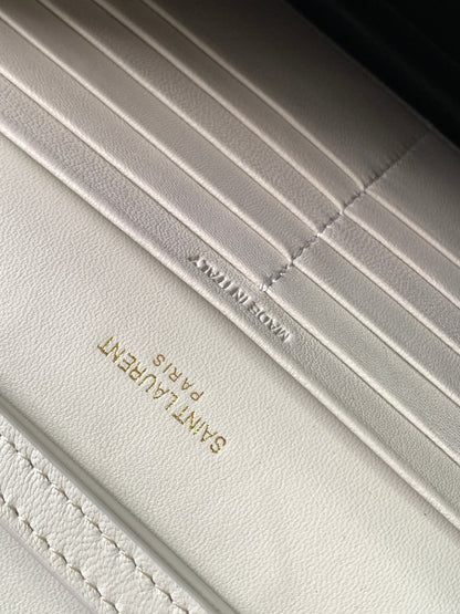 Saint Laurent LE CASSANDRE Matelassé Chain Wallet