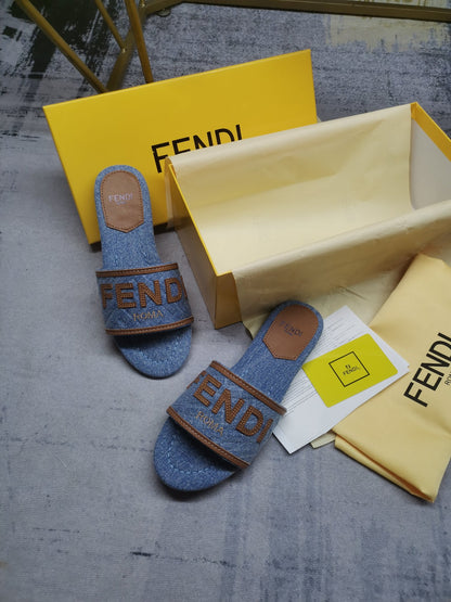Fendi Embroidered Canvas Sneakers