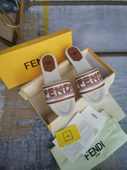 Fendi Embroidered Canvas Sneakers