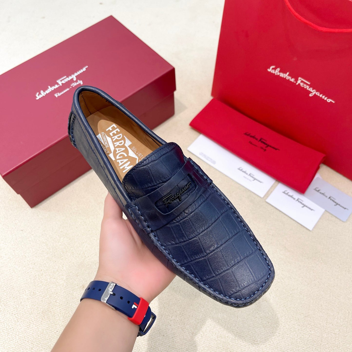 Ferragamo Men's Driving Loafers