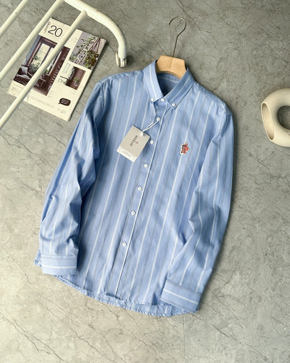 Moncler Striped Mercerized Shirt – 2025 Fall Collection