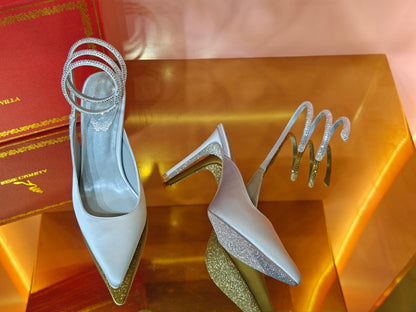 René Caovilla Cleo Silk Slingbacks – 23SS