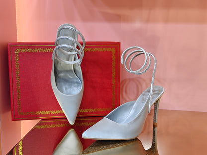 René Caovilla Cleo Silk Slingbacks – 23SS