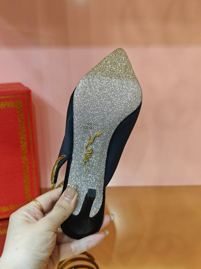 René Caovilla Cleo Silk Slingbacks – 23SS
