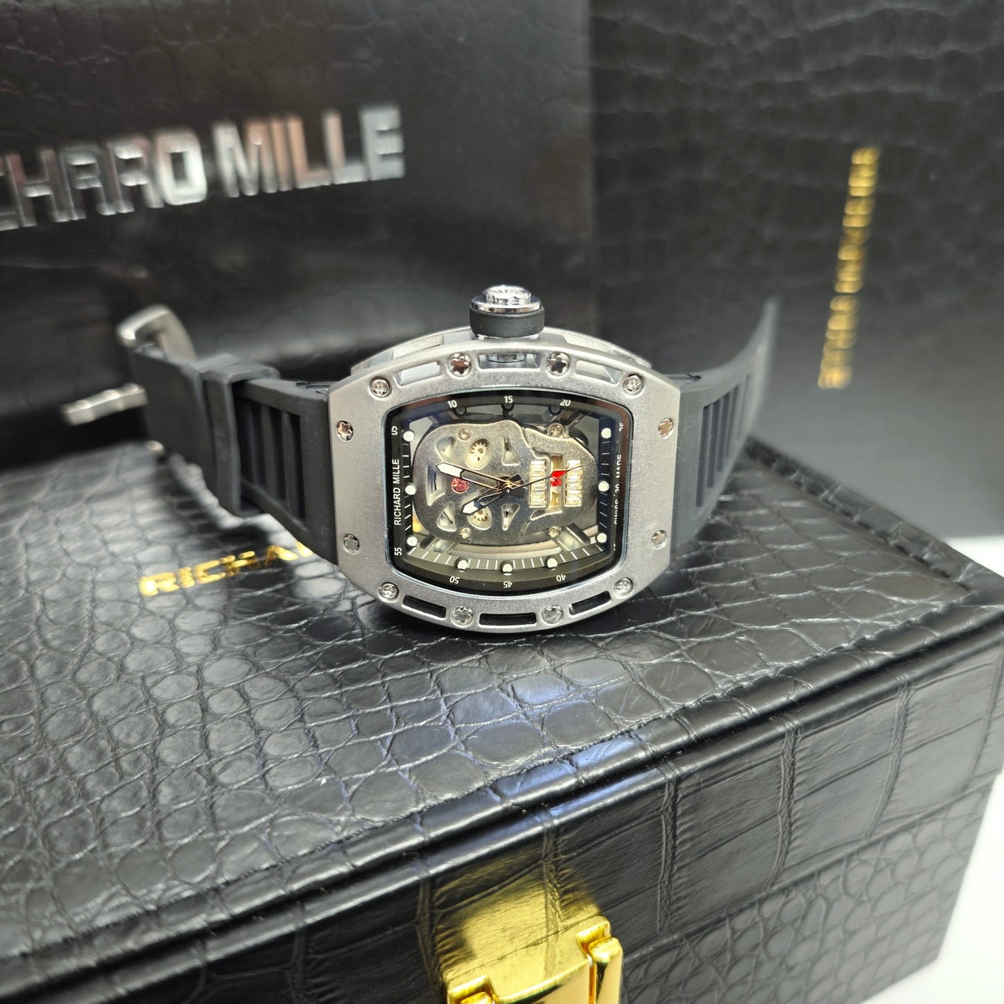 Richard Mille RM052 Series Skeleton Skull Automatic Quartz Watch