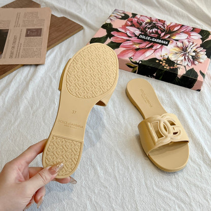 Dolce & Gabbana 3D Logo Flat Slides – 2024