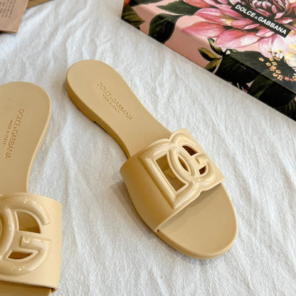 Dolce & Gabbana 3D Logo Flat Slides – 2024