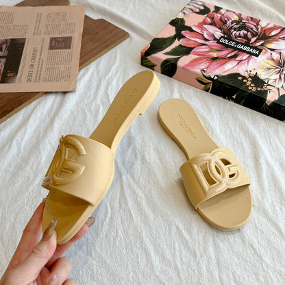 Dolce & Gabbana 3D Logo Flat Slides – 2024