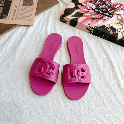 Dolce & Gabbana 3D Logo Flat Sandals – 2024 Collection