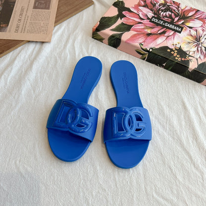 Dolce & Gabbana 3D Logo Flat Sandals – 2024 Collection