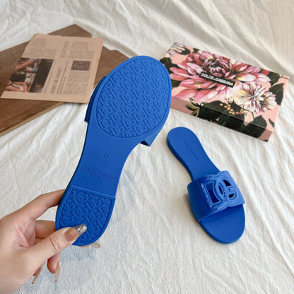Dolce & Gabbana 3D Logo Flat Sandals – 2024 Collection