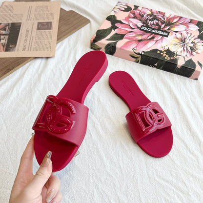 Dolce & Gabbana 3D Logo Flat Sandals – 2024 Collection