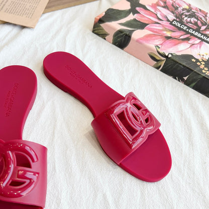 Dolce & Gabbana 3D Logo Flat Sandals – 2024 Collection