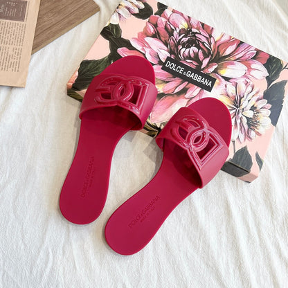 Dolce & Gabbana 3D Logo Flat Sandals – 2024 Collection