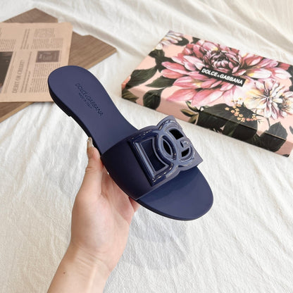 Dolce & Gabbana 3D Logo Flat Sandals – 2024 Collection
