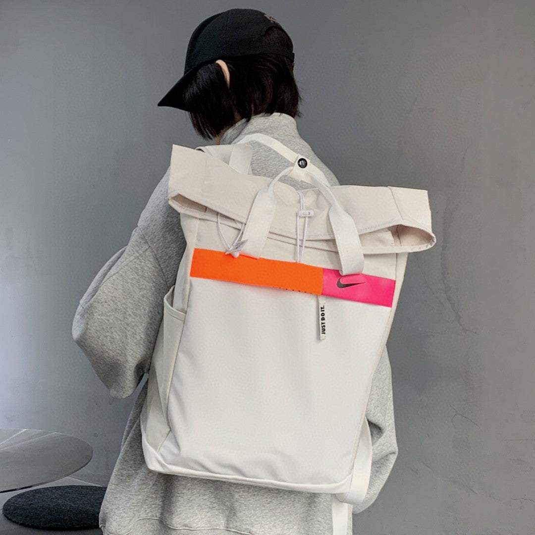 Nike High-Version Roll-Top Unisex Backpack Handbag