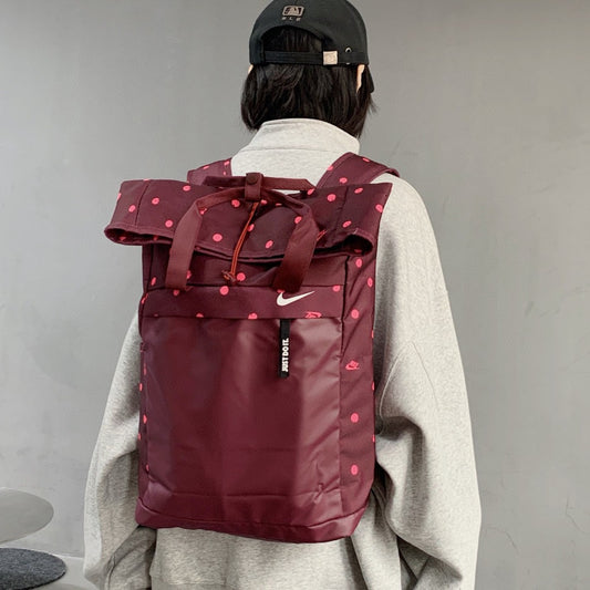 Nike High-Version Roll-Top Unisex Backpack Handbag