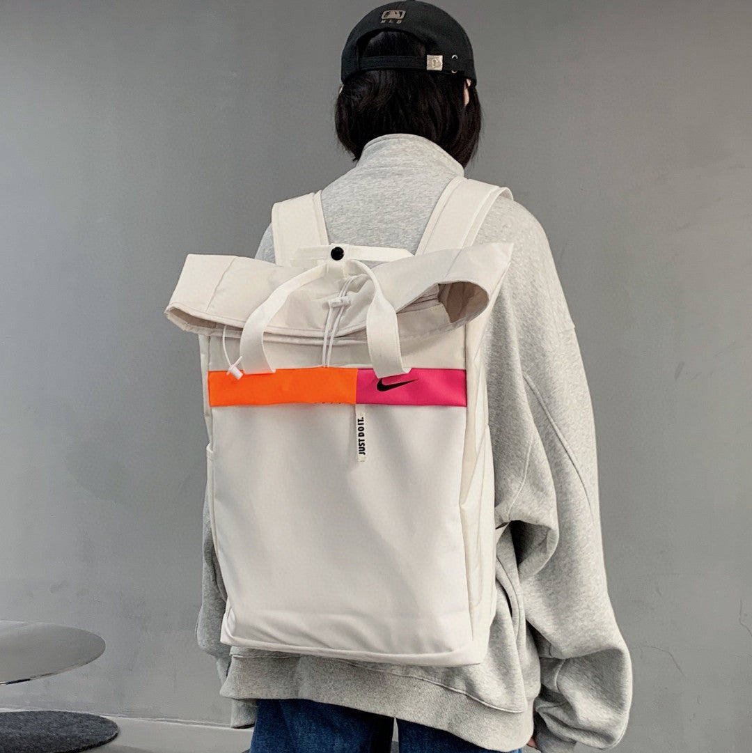 Nike High-Version Roll-Top Unisex Backpack Handbag