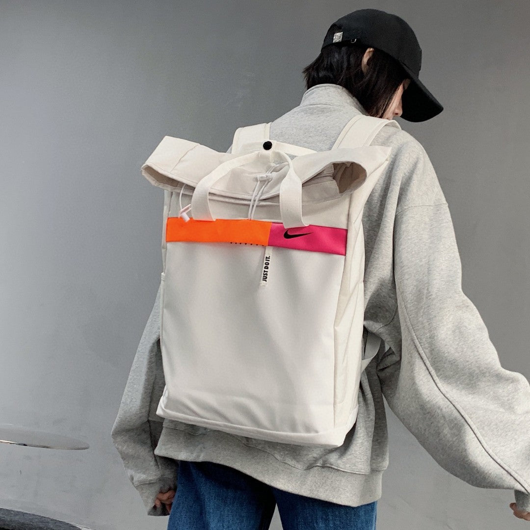 Nike High-Version Roll-Top Unisex Backpack Handbag