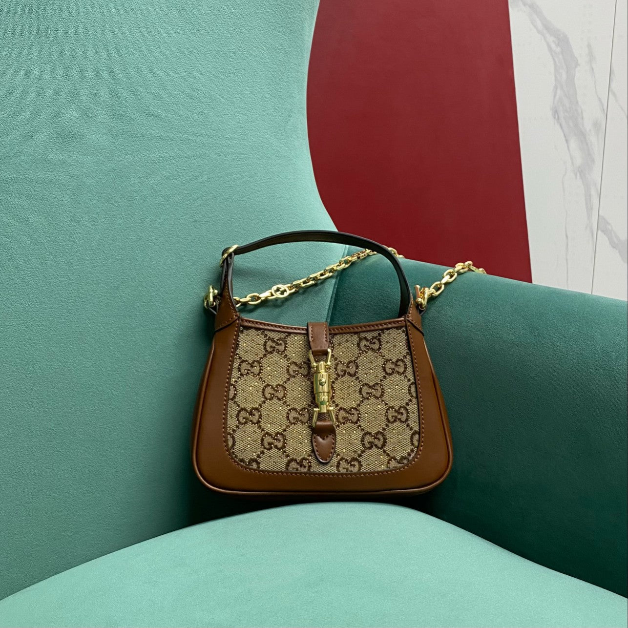 Gucci Jackie Mini Crystal-Embellished Shoulder Bag