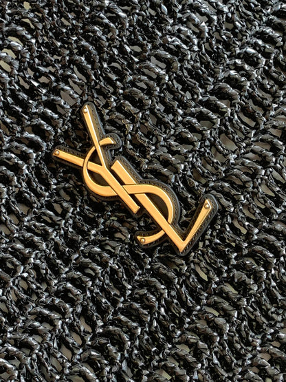 Saint Laurent OXALIS Raffia Crochet Shoulder Bag
