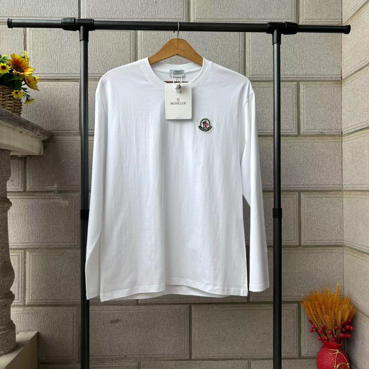 Moncler Men's Classic Cotton Long Sleeve T-Shirt