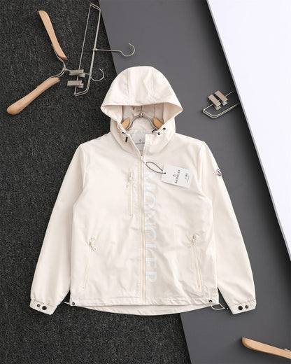 Moncler Classic Printed Hooded Windbreaker Jacket – SS24 Autumn Collection