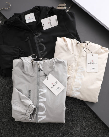 Moncler Classic Printed Hooded Windbreaker Jacket – SS24 Autumn Collection